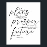 Jeremiah 29:11 Dubbele Doopvonten Poster<br><div class="desc">Want ik ken de plannen die ik voor jou heb, de Heer. Plannen om je te laten bloeien en je niet te schaden, plannen om je een toekomst en hoop te geven. -Jeremiah 29:11 Dubbele Doopvonten</div>