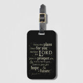 Jeremiah 29:11 Enmoeging Bible Verse Bagagelabel (Voorkant (verticaal))