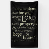 Jeremiah 29:11 Enmoeging Bible Verse Spandoek (Verticaal)