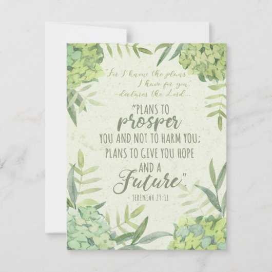 Jeremiah 29:11 feestdagenkaart (Voorkant)
