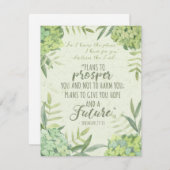 Jeremiah 29:11 feestdagenkaart (Voorkant / Achterkant)