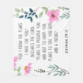 Jeremiah 29:11  fleece deken