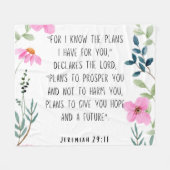 Jeremiah 29:11 fleece deken (Voorkant (Horizontaal))