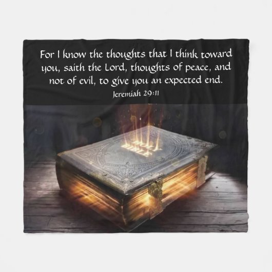 Jeremiah 29:11 fleece deken (Voorkant (Horizontaal))