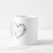 Jeremiah 29:11 Floral Heart mok (Voorkant links)