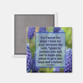 Jeremiah 29:11 Floral Magnet (Voorkant / Achterkant)