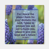 Jeremiah 29:11 Floral Magnet (Voorkant)