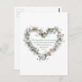 Jeremiah 29:11 Flower Heart Briefkaart (Voorkant / Achterkant)