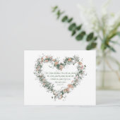 Jeremiah 29:11 Flower Heart Briefkaart (Staand voorkant)