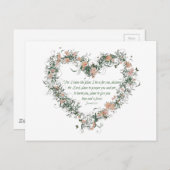 Jeremiah 29:11 Flower Heart Briefkaart (Voorkant / Achterkant)