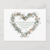 Jeremiah 29:11 Flower Heart Briefkaart (Voorkant)