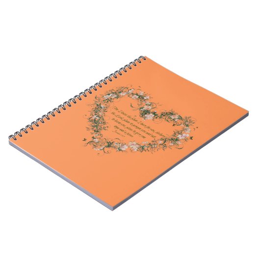 Jeremiah 29:11 Flower Heart Spiral Photo Notebook Notitieboek (Linkerzijde)