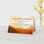 Jeremiah 29:11 "Ik ken de plannen" Afstuderen Kaar Kaart (Gele Bloem)