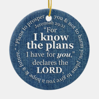Jeremiah 29:11 Ik ken de plannen Bijbel Verse Deni Keramisch Ornament