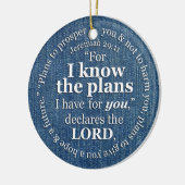 Jeremiah 29:11 Ik ken de plannen Bijbel Verse Deni Keramisch Ornament (Links)