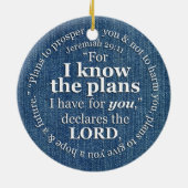 Jeremiah 29:11 Ik ken de plannen Bijbel Verse Deni Keramisch Ornament (Achterkant)