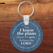 Jeremiah 29:11 Ik ken de plannen Bijbel Verse Deni Sleutelhanger (Voorkant)