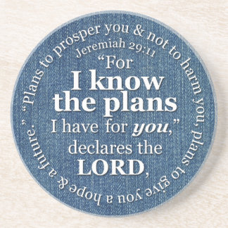 Jeremiah 29:11 Ik ken de plannen Bijbel Verse Deni Zandsteen Onderzetter