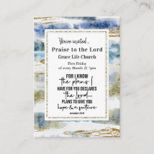Jeremiah 29:11 Ik ken de plannen die ik heb Event