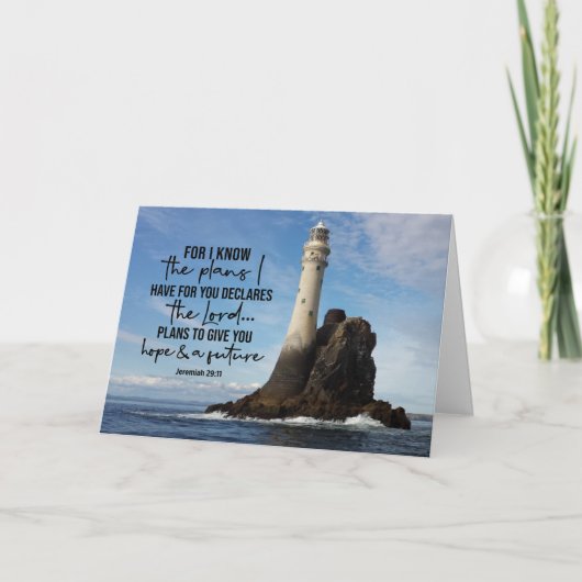 Jeremiah 29:11 Ik ken de plannen die ik voor je he Kaart (Voorkant)