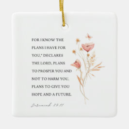 Jeremiah 29:11 Ik ken de plannen die ik voor je he Keramisch Ornament