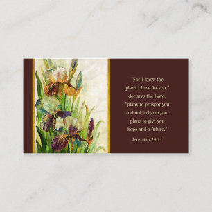 Jeremiah 29:11 Ik ken de plannen die ik voor je he Visitekaartje