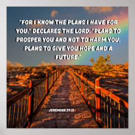 Jeremiah 29:11 Ik ken de plannen, God zegt: Poster