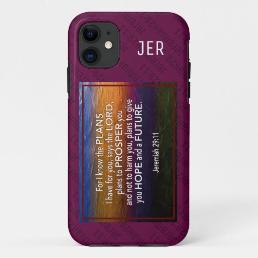 Jeremiah 29:11 | IK WEET DE PLANNEN Burgundy Case-Mate iPhone Case (Achterkant)