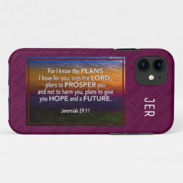 Jeremiah 29:11 | IK WEET DE PLANNEN Burgundy Case-Mate iPhone Case
