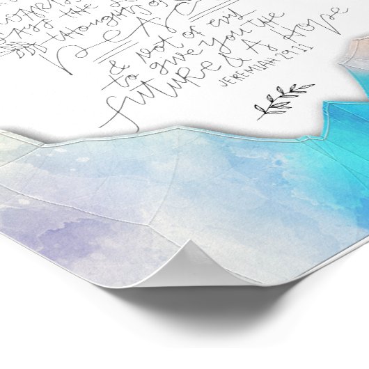 Jeremiah 29:11 Inspireert Verse voor de Partijen v Poster (Hoek)