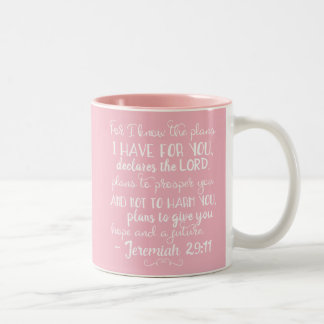 Jeremiah 29:11 Inspirerend Christelijke Bijbelse M Tweekleurige Koffiemok