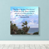 JEREMIAH 29:11 INSPIREREND VERSE CANVAS AFDRUK (Insitu (Houten vloer))