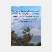 JEREMIAH 29:11 INSPIREREND VERSE FLEECE DEKEN (Voorkant)