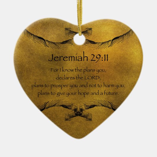 Jeremiah 29:11 keramisch ornament (Voorkant)