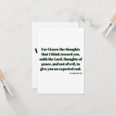 Jeremiah 29:11 KJV Bijbel Verse Flat Wenskaart Kaart (Voorkant / Achterkant in situ)