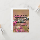 Jeremiah 29:11 KJV Bijbel Verse Pic Flat Greeting Kaart (Voorkant / Achterkant in situ)