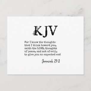 Jeremiah 29:11 KJV bijbelprijsopgave - kan worden  Briefkaart