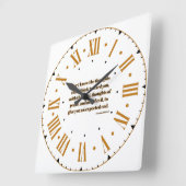 Jeremiah 29:11 KJV Bijbelse Roman Numeral Vierkante Klok (Hoek)