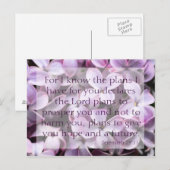 Jeremiah 29:11 Lilacs Briefkaart (Voorkant / Achterkant)