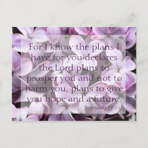 Jeremiah 29:11 Lilacs Briefkaart