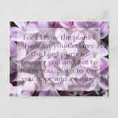 Jeremiah 29:11 Lilacs Briefkaart (Voorkant)
