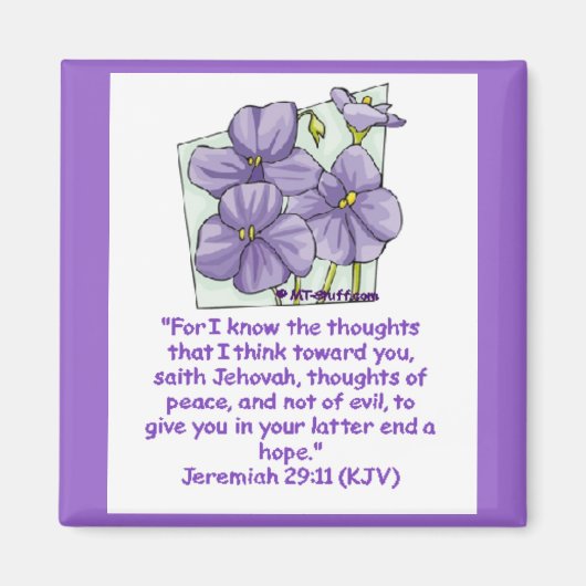 Jeremiah 29:11 magneet (Voorkant)