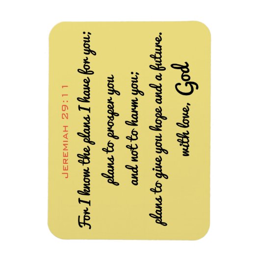 Jeremiah 29:11 Magnet Magneet (Verticaal)