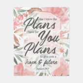 Jeremiah 29:11 Manuscript: GraphicLoveShop Fleece Deken (Voorkant)