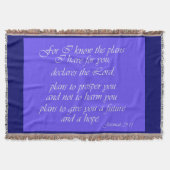 Jeremiah 29:11 Manuscript Throw Blanket Deken (Voorkant)