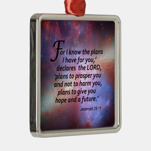 Jeremiah 29:11 metalen ornament (Rechts)
