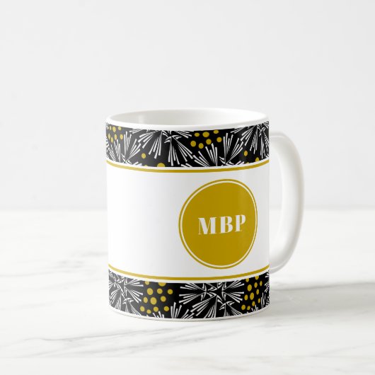 Jeremiah 29:11 Mok van het Zwarte & Gold Pattern (Voorkant rechts)