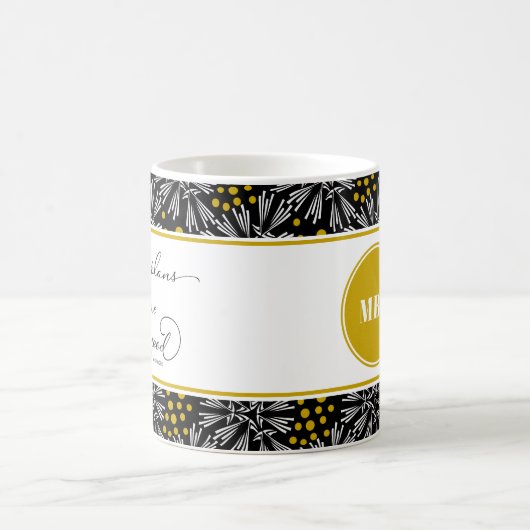 Jeremiah 29:11 Mok van het Zwarte & Gold Pattern (Center)