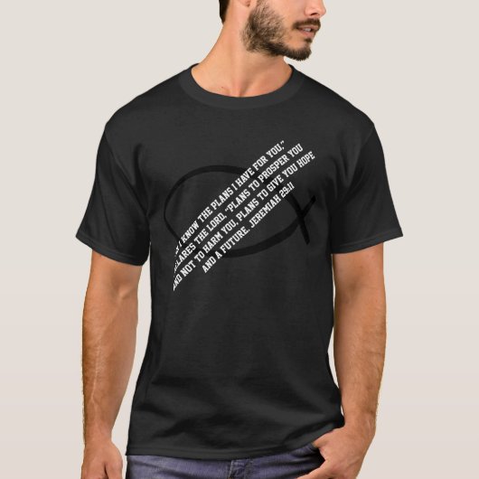 Jeremiah 29:11 NIV T-Shirt (Voorkant)
