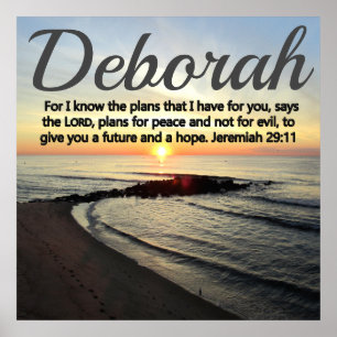 JEREMIAH 29:11 PERSONALISEERDE SUNRISE POSTER